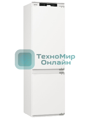 Встраиваемый холодильник Gorenje NRKI517141 белый двухкамерный 175/68 л морозилка снизу, No Frost