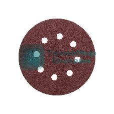 Диск абразивный Kranz на ворсовой основе, на липучке, перфорированный, P80, 125мм, 10 шт.