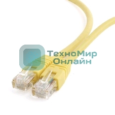 Патч-корд UTP Cablexpert cat.6, 0.5м, литой, многожильный, желтый