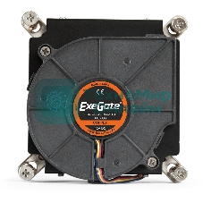 Кулер для процессора ExeGate ESNK-0049.PWM.1U.115x.Cu бронзовый, 75 мм, медь, 5000 об/мин, 54 дБ, 4 pin, 115 Вт, 30 мм