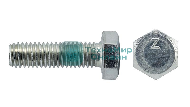 Болт М8х20 с шестигранной головкой цинк. DIN 933 (уп. 50 шт) класс прочности 8.8. коробка Tech-Krep 105207