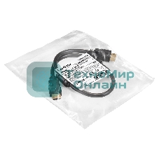 Кабель HDMI ExeGate EX-CC-HDMI2-0.5F (19M/19M, v2.0, 0,5м, 4K UHD, Ethernet, ферритовые кольца, позолоченные контакты)