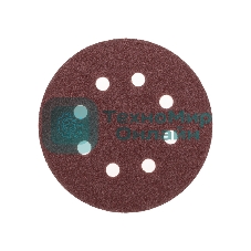Диск абразивный Kranz на ворсовой основе, на липучке, перфорированный, P60, 125мм, 10 шт.