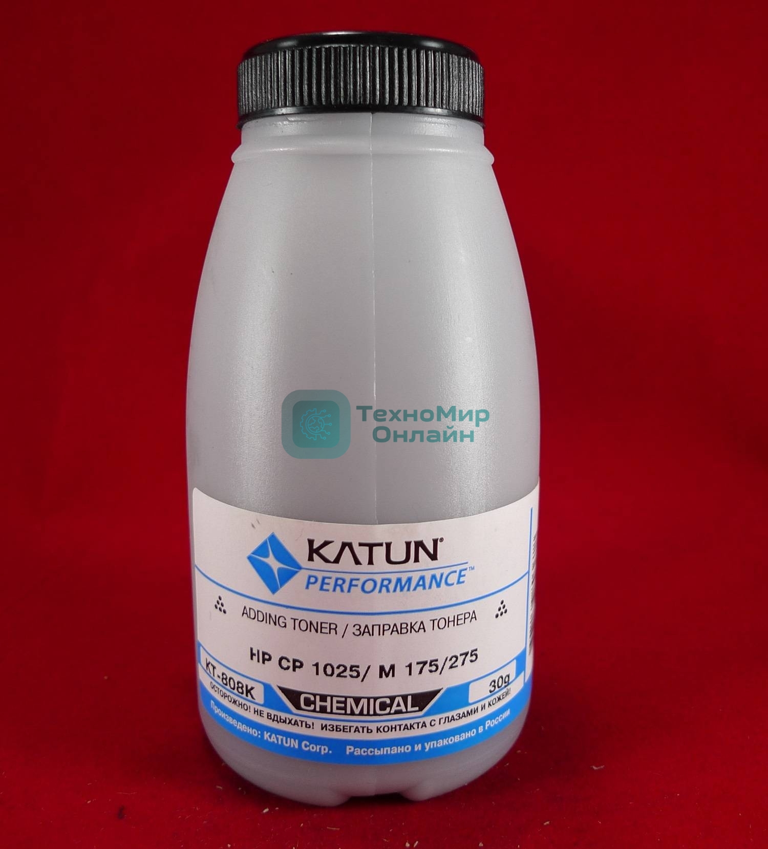 Тонер HP CP 1025/M 175/275 черный, химический (фл.30г.) Katun фас. Россия