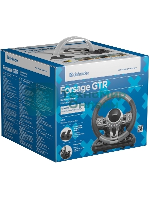 Игровой руль Defender FORSAGE 12 кн+2перекл.+1перекл. 8-ми позиц., USB