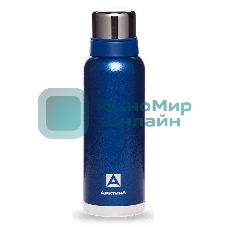 Термос Арктика 106-1200 синий, узкое горло 1,2 л, американский дизайн, антивандальное покрытие, две чашки, холод/тепло 32 ч