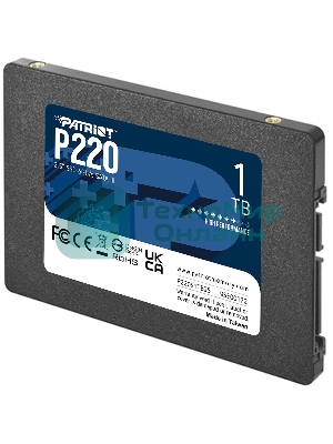 Накопитель SSD Patriot P220, 1Tb, SATA III, 2.5