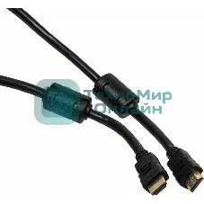 Кабель-соединительный аудио-видео Ningbo HDMI-5M-MG HDMI (m)/HDMI (m) 5м. феррит.кольца позолоченные контакты черный