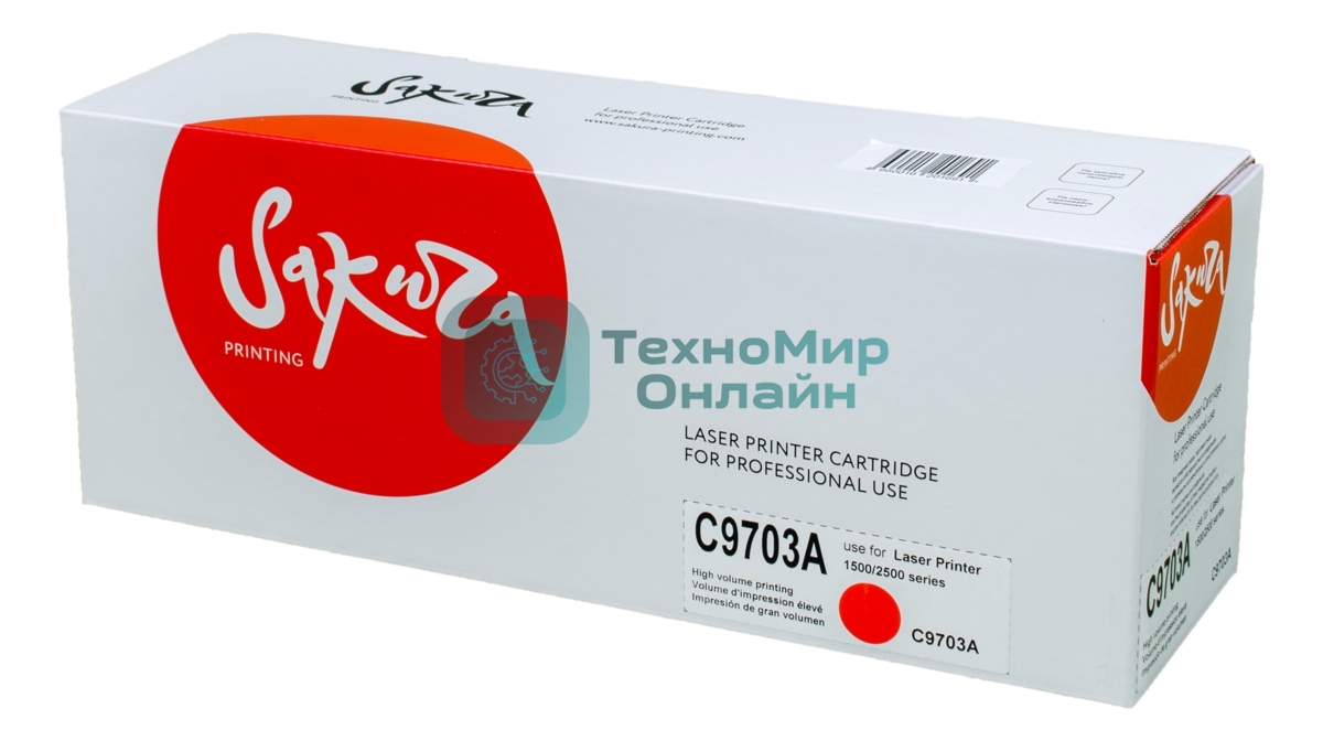 Картридж лазерный Sakura C9703A для HPColor LaserJet 1500/2500 series, пурпурный, 4000 к.