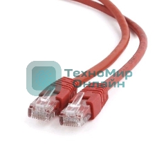 Патч-корд UTP Cablexpert cat.6, 0.5м, литой, многожильный, красный