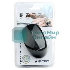 Мышь беспроводная Gembird MUSW-354 черный, 1600 dpi, радиоканал, USB, кнопки - 4
