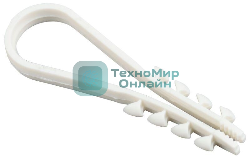 Дюбель-хомут d11-18 мм для круглого кабеля нейлон белый (уп. 100 шт) IEK UHH35-11-18-100