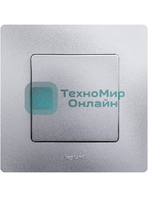 Выключатель 1-клавишный, авт.клеммы, 10AX, 250 В 672401 Legrand Etika Алюминий