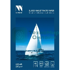 Глянцевая фотобумага NVPrint для струйной печати 180 г/м 4R(100ммx150мм) 100 листов