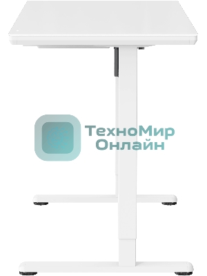 Стол для компьютера Cactus с электроподъемником, столешница стекло белый каркас белый (CS-EGD-WWT)