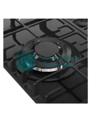 Варочная панель Kuppersberg FG 46 B газ, High-Tech, 45 см, автоматический электроподжиг, газ-контроль, форсунки под сжиженый газ, SABAF конфорки, чугунные решетки, цвет черный, цвет фурнитуры черный