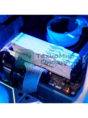 Оперативная память Kingston Fury Beast, DDR5, 16Gb (1x16Gb), 6400MHz, CL32, DIMM, с радиатором, RGb, белый