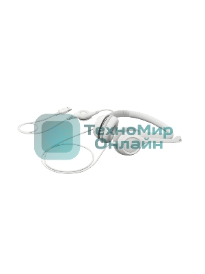 Гарнитура проводная с микрофоном Logitech H390 белый 1.9м накладные USB оголовье (981-001288)