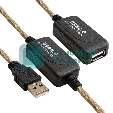 Удлинитель активный USB2.0-repeater ExeGate EX-UAE-AMAF-15.0 (Am/Af, 15м)