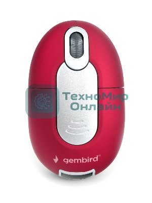 Мышь беспроводная Gembird MUSW-605 красный, 1200 dpi, радиоканал, USB, кнопки - 3