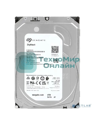 Жесткий диск HDD Seagate 4Tb 5400Rpm SATA3 Surveillance Skyhawk 256Mb 3.5