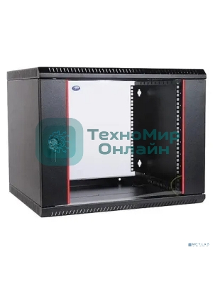 Шкаф телекомм. настенный разборный ЦМО 9U (600х650) дверь стекло, черный