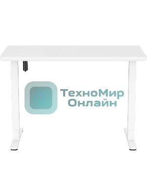 Стол для компьютера Cactus с электроподъемником, столешница стекло белый каркас белый (CS-EGD-WWT)