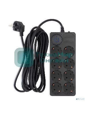 Сетевой фильтр Ippon BK-8-EU-5-10-B 5 м, 8 розеток, черный, коробка