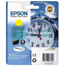 Картридж струйный Epson T2704 (C13T27044022/C13T27044020) желтый, 300 стр., для WF7110/7610/7620 (300стр.)