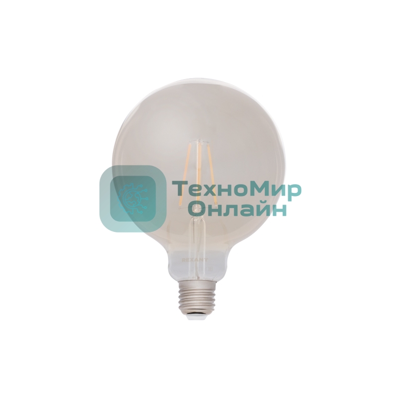 Лампа светодиодная филаментная Rexant Груша A125 11.5 Вт 1380 Лм 2400K E27 диммируемая золотистая колба