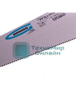 Ножовка Gross 24104 по дереву piranha 500мм 11-12 tpi зуб - 3d каленый зуб двухкомпонентная рукоять