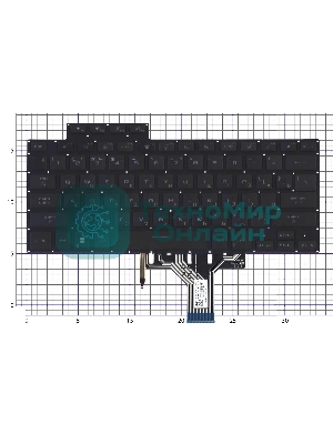 Клавиатура для ноутбука Asus Rog Flow x13 GV301QE черная с подсветкой