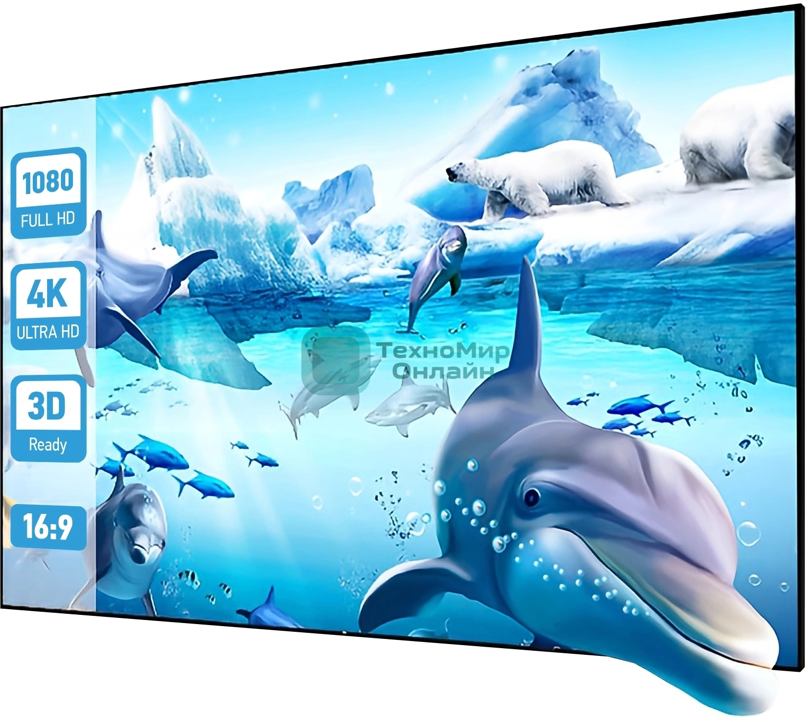 Экран на раме Cactus 127x224см Alr Expert CS-PSALRE-224X127-MM магнитное крепление 16:9 настенный натяжной черный