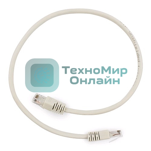 Патч-корд UTP Cablexpert cat.6, 0.5м, литой, многожильный, серый