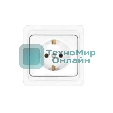 Розетка 1-м СП Валери 16А с заземл. бел. UNIVersal В0028