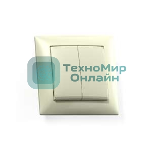 Выключатель Кунцево-Электро 2-кл. СП Селена 10А IP20 С510-379 сл. кость