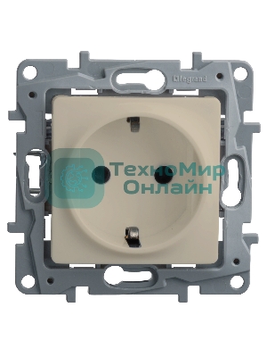 Розетка 2К+З винты, сл. кость ETIKA 