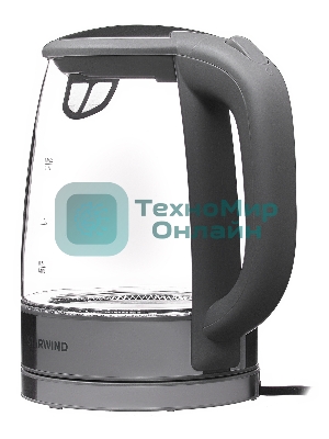 Чайник электрический Starwind SKG2315 1.7 л, 2200 Вт, серый/серебристый (корпус: стекло)