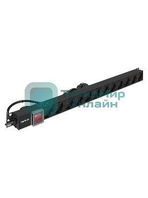 Блок розеток вертикальный ExeGate ServerPro PDU-V120 Al-12S-EU2.5-SW (19