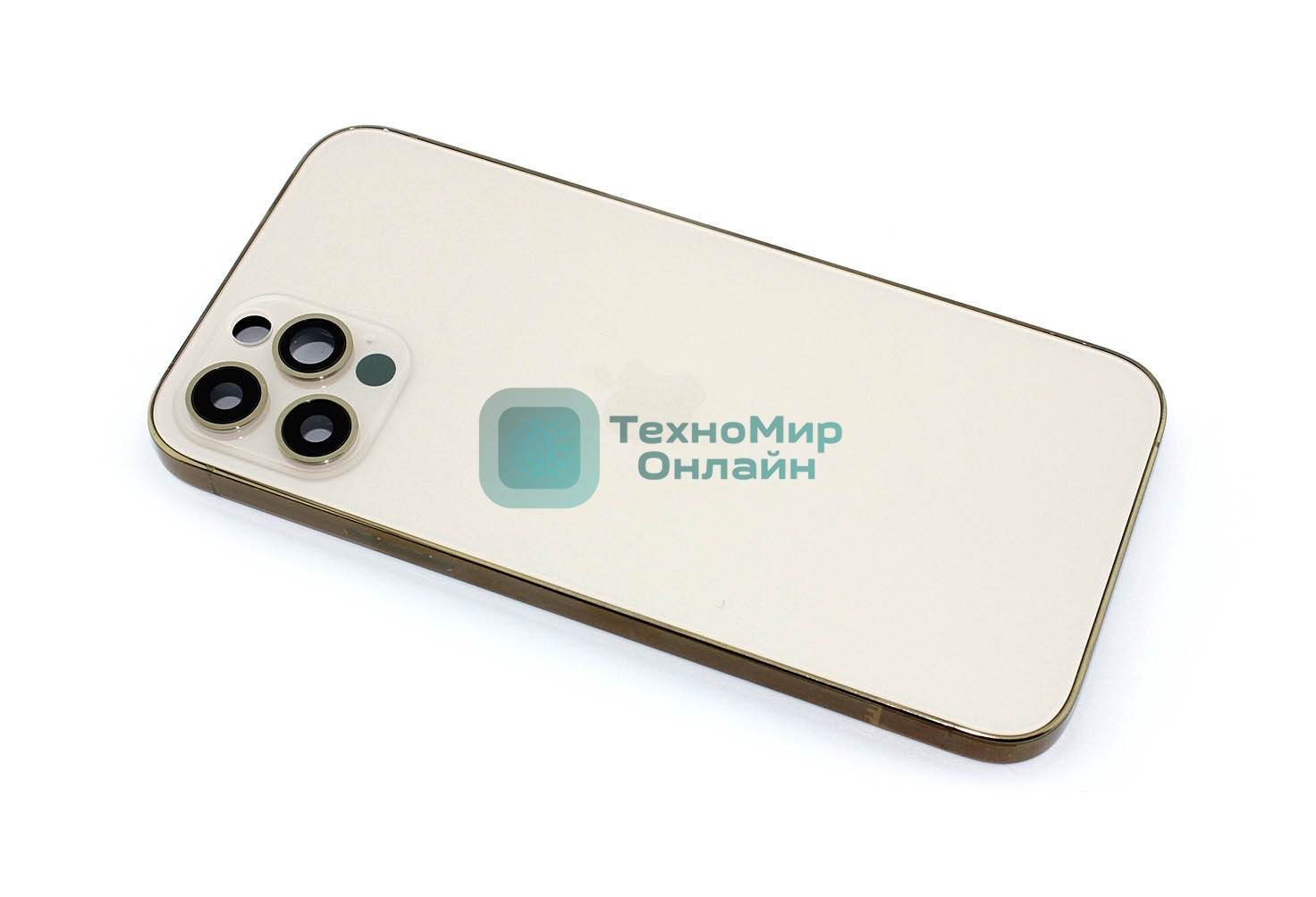 Задняя крышка (корпус) в сборе с рамкой для Apple iPhone 12 Pro золотой