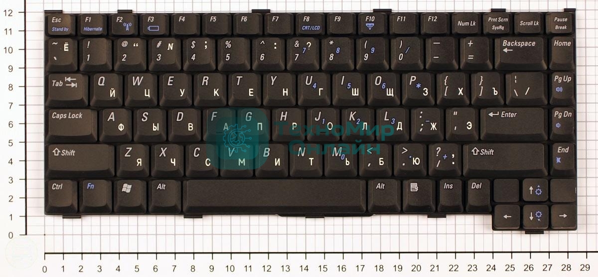 Клавиатура для ноутбука Dell Inspiron 1200 2200 Latitude 110L PP10S черная