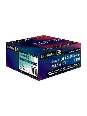 Кулер для процессора ExeGate Wizard EE91-PWM.RGB серебристый, 90 мм, алюминий, 2400 об/мин, 24 дБ, 4 pin, 75 Вт, 48 мм
