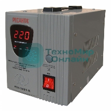 Стабилизатор напряжения Ресанта АСН-1 500/1-Ц 63/6/3 Стабилизатор 220В±8%, Габариты 237х140х170, Вес 4,5 кг