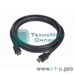 Кабель HDMI Gembird, 7.5м, v1.4, 19M/19M, черный, поз.разъемы, экран, пакет CC-HDMI-4-7.5M