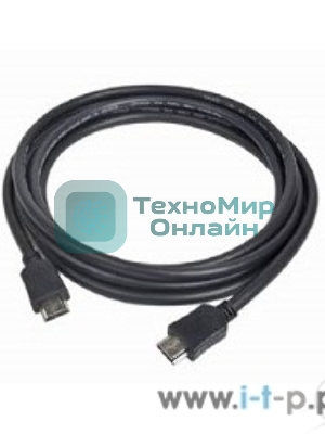 Кабель HDMI Gembird, 7.5м, v1.4, 19M/19M, черный, поз.разъемы, экран, пакет CC-HDMI-4-7.5M