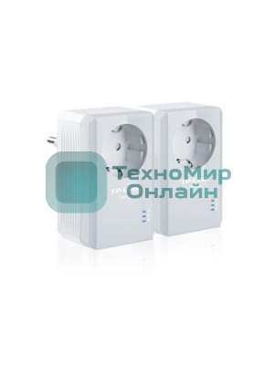 Сетевой адаптер TP-Link TL-PA4010PKIT AV600 Powerline Adapter with AC Pass Through Starter Kit, Ultra Compact Size, 500Mbps Powerline Datarate, 10/100Mbps Fast Ethernet, HomePlug AV, Green Powerline, Plug and Play