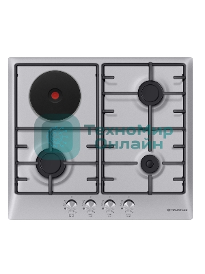 Комбинированная варочная панель (электрическая+газовая) Maunfeld EEHS.64.3CS/KG