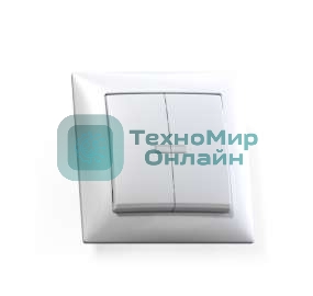 Выключатель Кунцево-Электро 2-кл. СП Селена 10А IP20 С510-397 с индик. белый