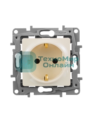 Розетка 2К+З винты, сл. кость ETIKA 