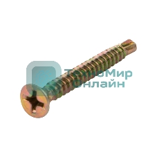 Саморез оконный Kranz сверло, 3.9х35, желтый цинк, короб (500 шт./уп.)